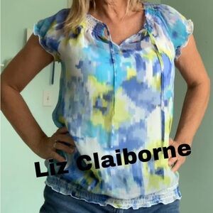 Liz Claiborne brand colorful sheet top, women’s medium